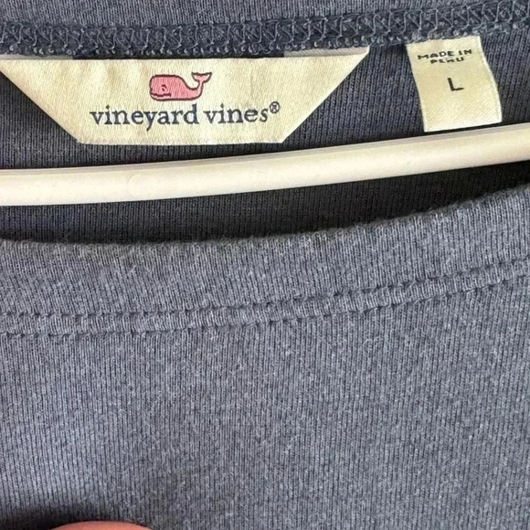 Vineyard Vines Pima Cotton and Modal Striped Long-Sleeve Crewneck Tee Blue Large - Picture 5 of 9
